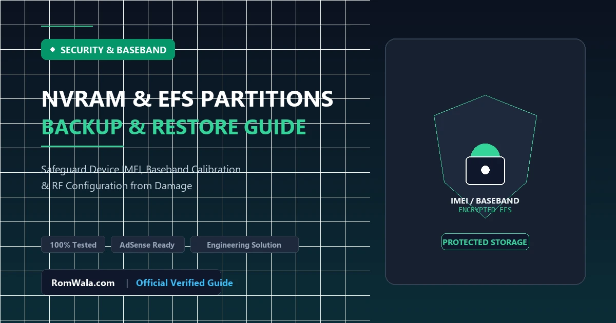 NVRAM & EFS Backup: Why NVRAM and EFS Partitions are Critical and How to Backup/Restore Network Configuration