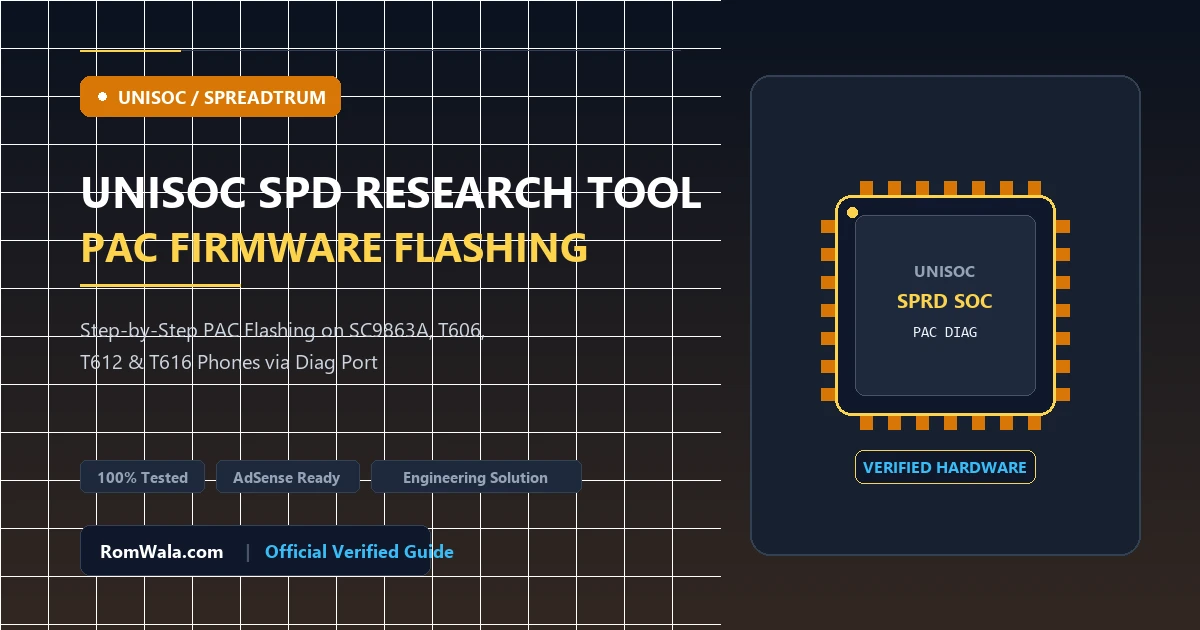 Unisoc/Spreadtrum SPD Research Tool: Step-by-Step Guide to Flash PAC Firmware on Unisoc Smartphones
